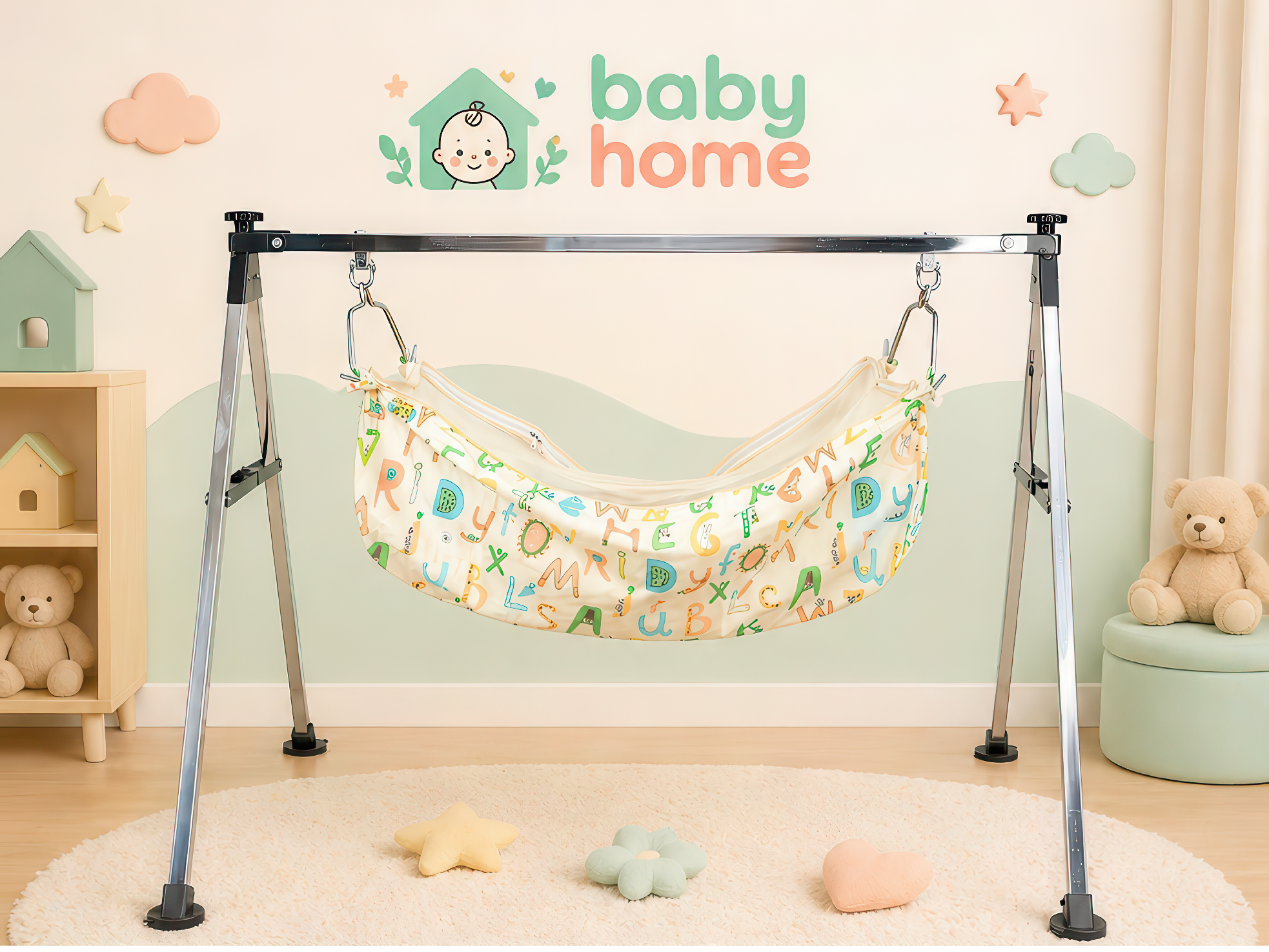 Manual baby cradle